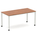 Impulse Straight Table Box Frame Leg With Castors - Walnut