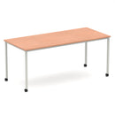 Impulse Straight Table Box Frame Leg With Castors - Beech