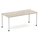 Impulse Straight Table Box Frame Leg With Castors - Grey Oak