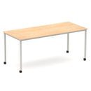 Impulse Straight Table Box Frame Leg With Castors - Maple