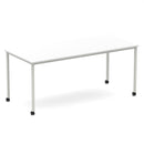 Impulse Straight Table Box Frame Leg With Castors - White