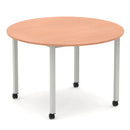 Impulse Round Table With Box Frame Leg & Castors