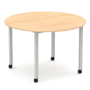 Impulse Round Table With Box Frame Leg & Castors