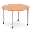 Impulse Round Table With Box Frame Leg & Castors
