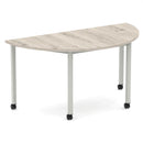 Impulse Semi-Circle Table With Box Frame Leg & Castors