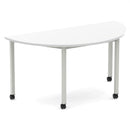 Impulse Semi-Circle Table With Box Frame Leg & Castors