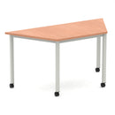 Impulse Trapezium Table With Box Frame Leg & Castors