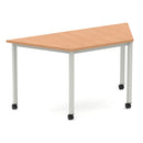 Impulse Trapezium Table With Box Frame Leg & Castors