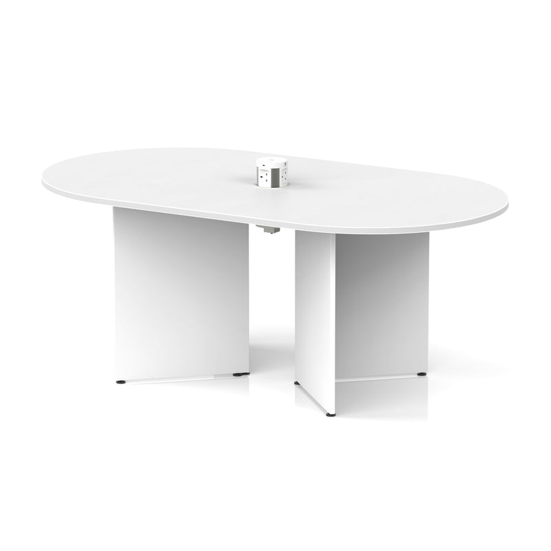 Round Power Module Table Impulse Volta Boardroom Table With Pop-up Power Module Arrowhead Leg ...