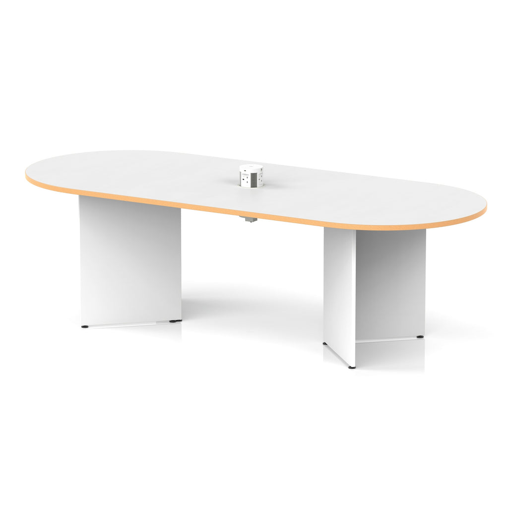 Round Power Module Table Impulse Volta Boardroom Table With Pop-up Power Module Arrowhead Leg ...