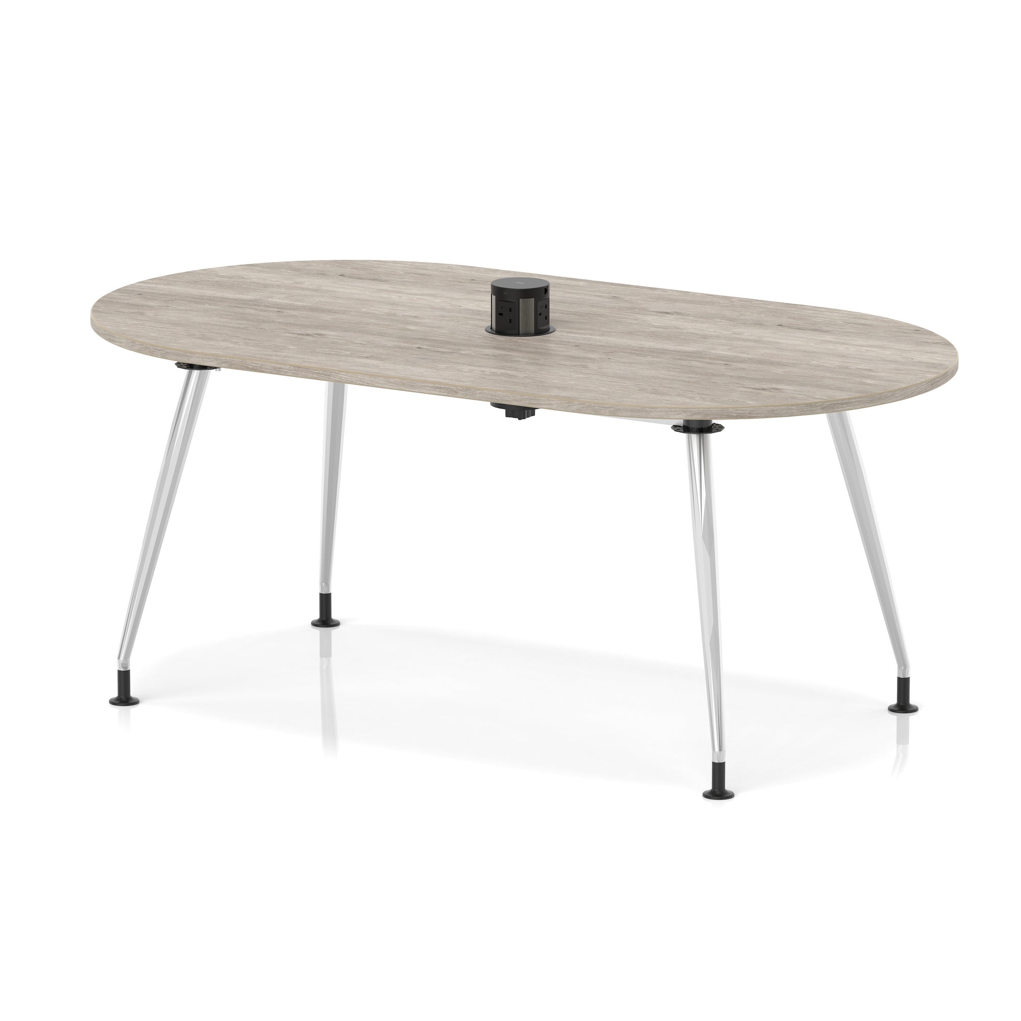 Impulse Volta Boardroom Table With Pop-up Power Module With Silver Leg ...