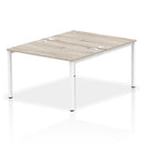 Impulse B2B 2 Person Bench Desk - Grey Oak