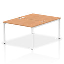 Impulse B2B 2 Person Bench Desk - Oak