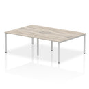 Impulse B2B 4 Person Bench Desk - Grey Oak