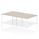 Impulse B2B 4 Person Bench Desk - Grey Oak