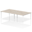 Impulse B2B 4 Person Bench Desk - Grey Oak
