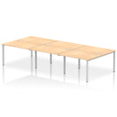 Impulse B2B 6 Person Bench Desk - Maple