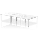 Impulse B2B 6 Person Bench Desk - White