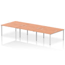 Impulse B2B 6 Person Bench Desk - Beech