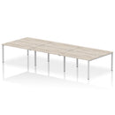 Impulse B2B 6 Person Bench Desk - Grey Oak