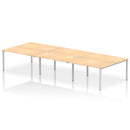 Impulse B2B 6 Person Bench Desk - Maple