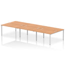Impulse B2B 6 Person Bench Desk - Oak