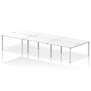 Impulse B2B 6 Person Bench Desk - White