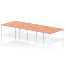 Impulse B2B 6 Person Bench Desk - Beech