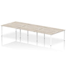 Impulse B2B 6 Person Bench Desk - Grey Oak