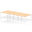 Impulse B2B 6 Person Bench Desk - Maple