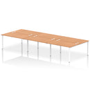 Impulse B2B 6 Person Bench Desk - Oak