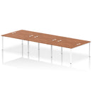 Impulse B2B 6 Person Bench Desk - Walnut