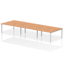 Impulse B2B 6 Person Bench Desk - Oak
