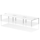 Impulse B2B 6 Person Bench Desk - White