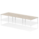 Impulse B2B 6 Person Bench Desk - Grey Oak