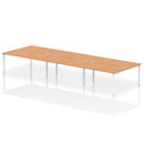 Impulse B2B 6 Person Bench Desk - Oak