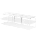 Impulse B2B 6 Person Bench Desk - White
