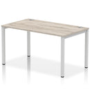 Impulse Single Starter Bench Desk - Grey Oak