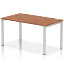 Impulse Single Starter Bench Desk - Walnut