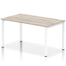 Impulse Single Starter Bench Desk - Grey Oak