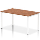 Impulse Single Starter Bench Desk - Walnut