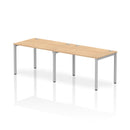Impulse 2 Person Single Row Bench Desk - Maple