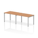 Impulse 2 Person Single Row Bench Desk - Oak