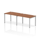 Impulse 2 Person Single Row Bench Desk - Walnut
