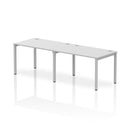 Impulse 2 Person Single Row Bench Desk - White