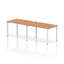Impulse 2 Person Single Row Bench Desk - Oak