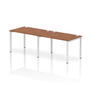 Impulse 2 Person Single Row Bench Desk - Walnut