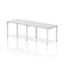 Impulse 2 Person Single Row Bench Desk - White