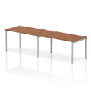 Impulse 2 Person Single Row Bench Desk - Walnut