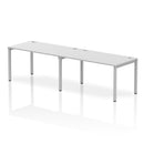 Impulse 2 Person Single Row Bench Desk - White